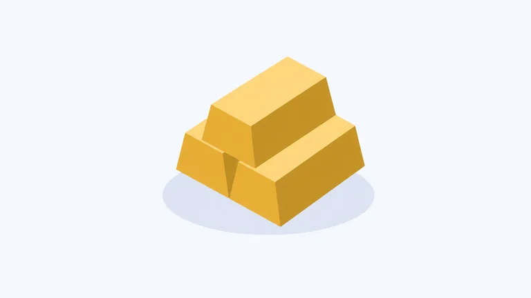 Gold, isometric illustration
