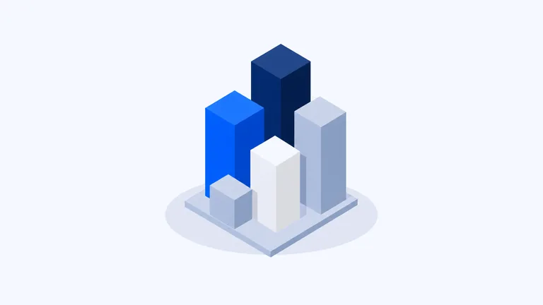 S&P 500, isometric illustration